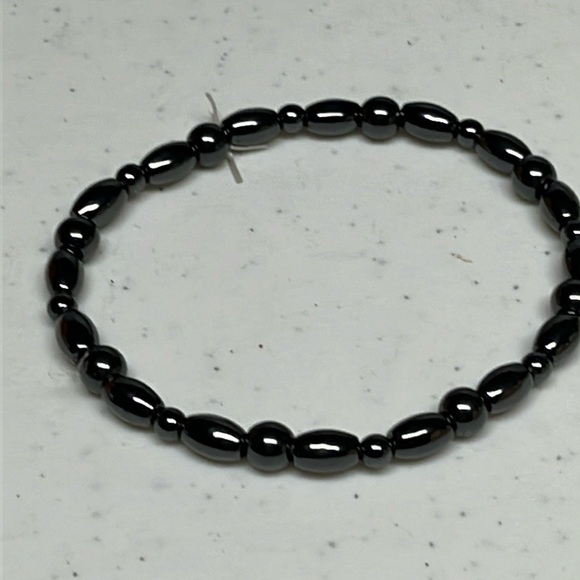🐳Handmade Bracelet Black Beaded - Picture 1 of 5